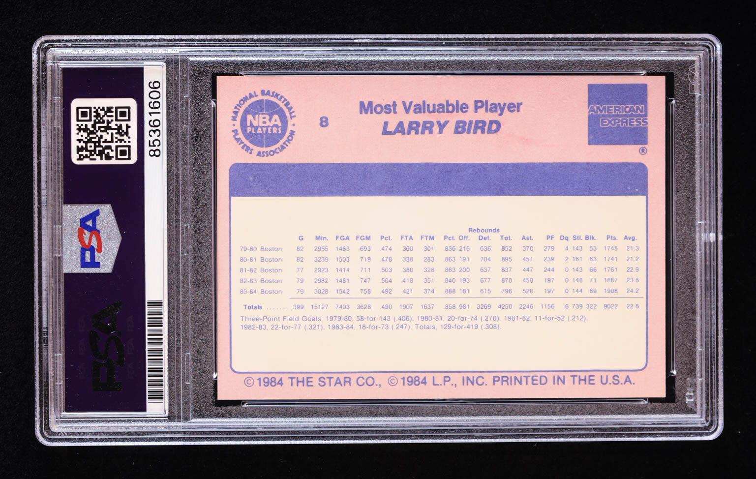 Larry Bird Signed 1984 Star Award Banquet #8 MVP (PSA | Autograph Graded PSA 10) at PristineAuction.com Larry Bird Signed 1984 Star Award Banquet #8 MVP (PSA | Autograph Graded PSA 10) at PristineAuction.com