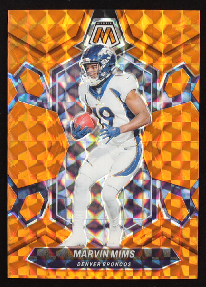 Marvin Mims 2024 Panini Mosaic Mosaic Orange #67 #177/199 RC at PristineAuction.com Marvin Mims 2024 Panini Mosaic Mosaic Orange #67 #177/199 RC at PristineAuction.com