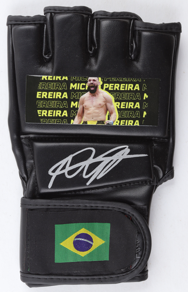 Michel Pereira Signed MMA Custom Brazil Glove (PA) at PristineAuction.com Michel Pereira Signed MMA Custom Brazil Glove (PA) at PristineAuction.com