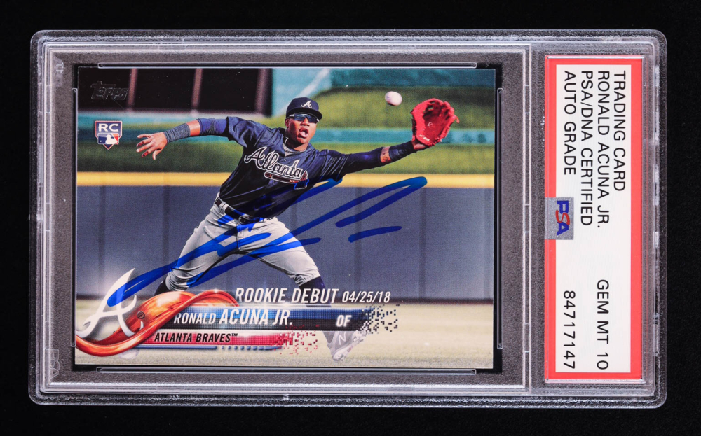 2018 Topps Update Ronald Acuna Jr. Rookie Card #US252 - MGS Graded