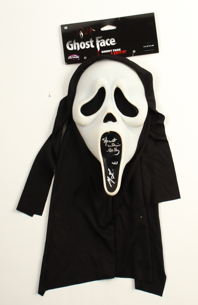 Matthew Lillard & Skeet Ulrich Signed "Scream" Ghostface Mask Inscribed "Stu" & "Billy" (Beckett) at PristineAuction.com Matthew Lillard & Skeet Ulrich Signed "Scream" Ghostface Mask Inscribed "Stu" & "Billy" (Beckett) at PristineAuction.com