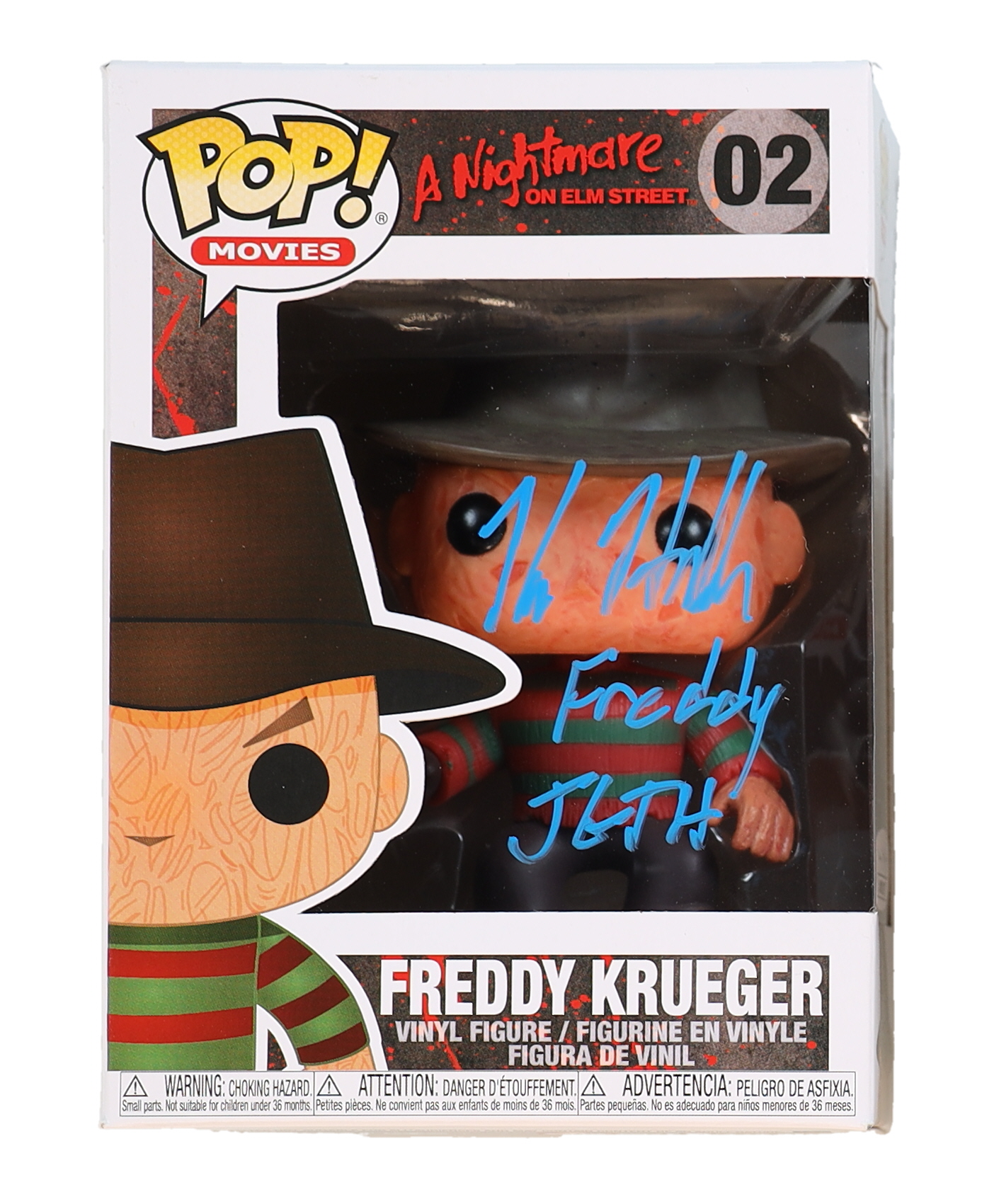 Kane Hodder Signed "A Nightmare On Elm Street" #02 Freddy Krueger Funko Pop! Vinyl Figure Inscribed "Jason JGTH" (JSA) at PristineAuction.com Kane Hodder Signed "A Nightmare On Elm Street" #02 Freddy Krueger Funko Pop! Vinyl Figure Inscribed "Jason JGTH" (JSA) at PristineAuction.com
