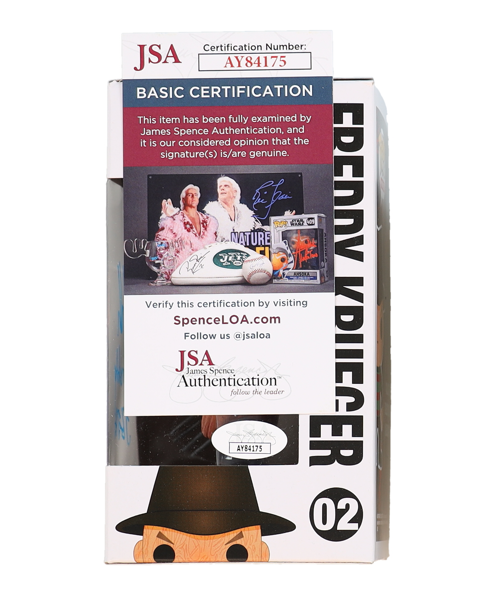 Kane Hodder Signed "A Nightmare On Elm Street" #02 Freddy Krueger Funko Pop! Vinyl Figure Inscribed "Jason JGTH" (JSA) at PristineAuction.com Kane Hodder Signed "A Nightmare On Elm Street" #02 Freddy Krueger Funko Pop! Vinyl Figure Inscribed "Jason JGTH" (JSA) at PristineAuction.com
