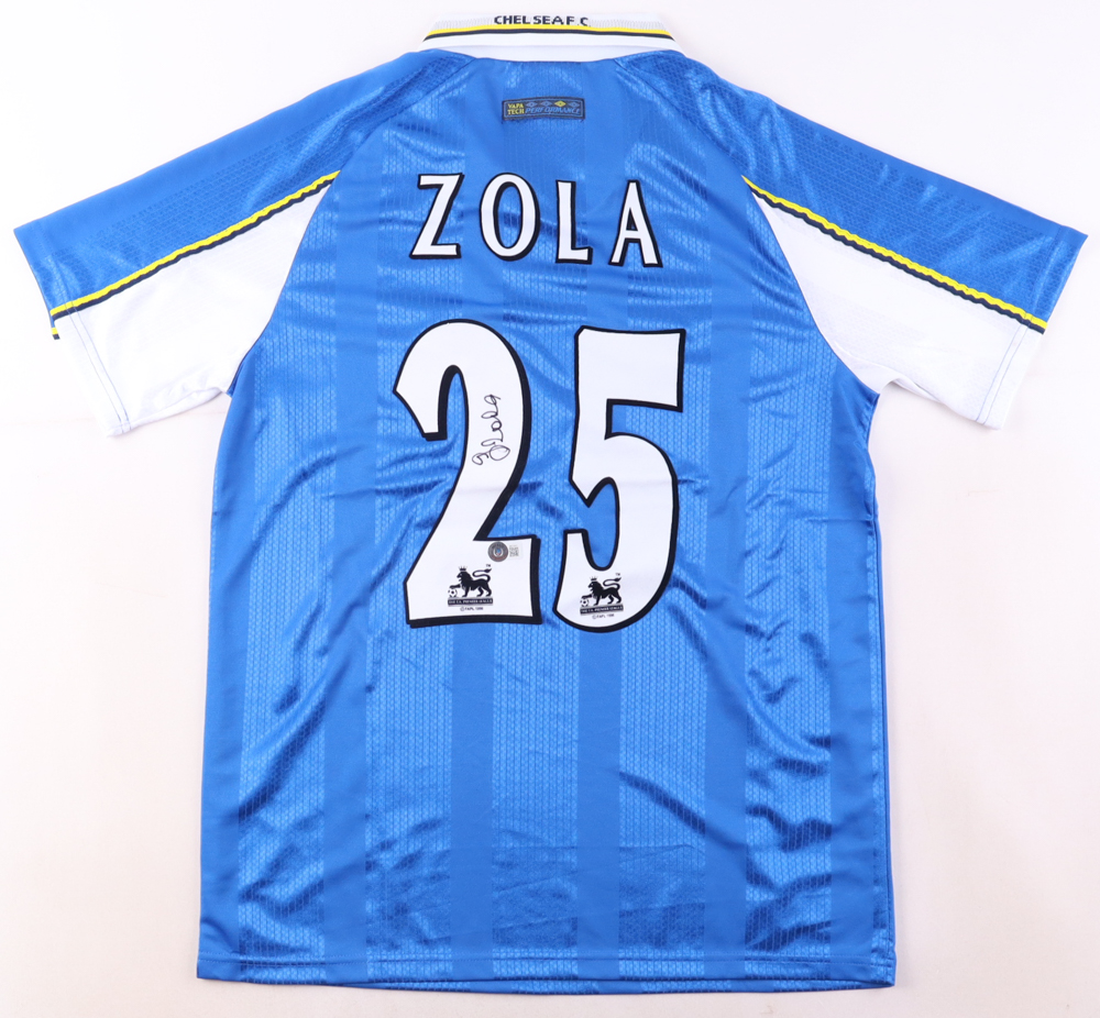 Gianfranco Zola Signed Jersey (Beckett) at PristineAuction.com Gianfranco Zola Signed Jersey (Beckett) at PristineAuction.com
