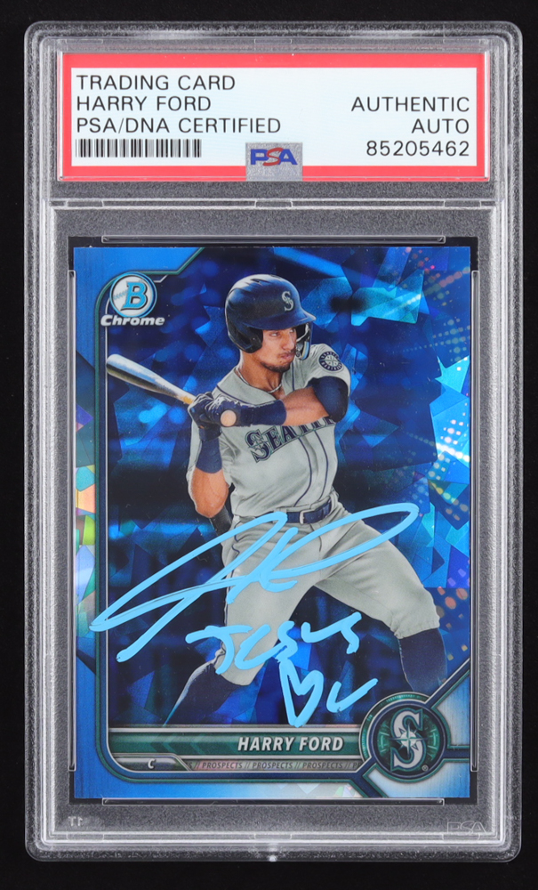 Harry Ford Signed 2022 Bowman Chrome Draft Sapphire #BDC137 RC (PSA) at PristineAuction.com Harry Ford Signed 2022 Bowman Chrome Draft Sapphire #BDC137 RC (PSA) at PristineAuction.com