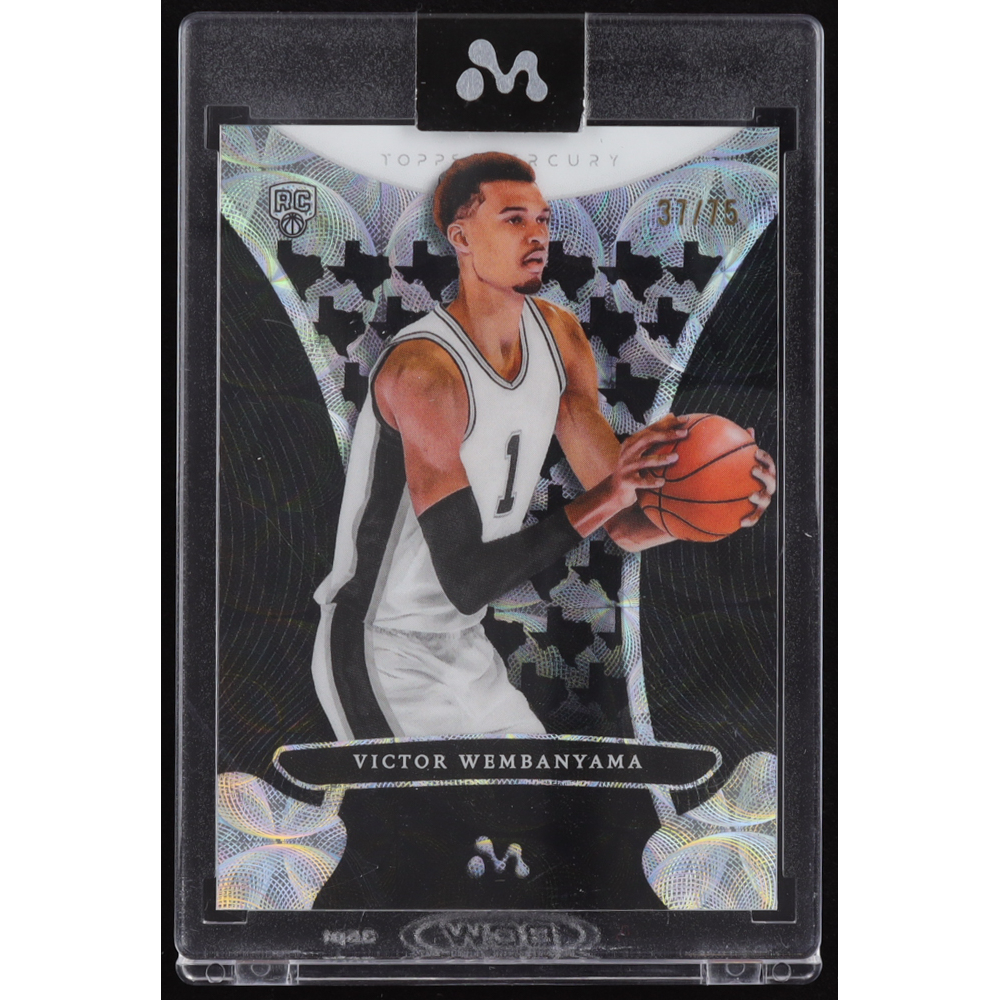 Victor Wembanyama 2023-24 Topps Mercury Texas Kaleidoscope Refractors #8 RC #37/75 at PristineAuction.com