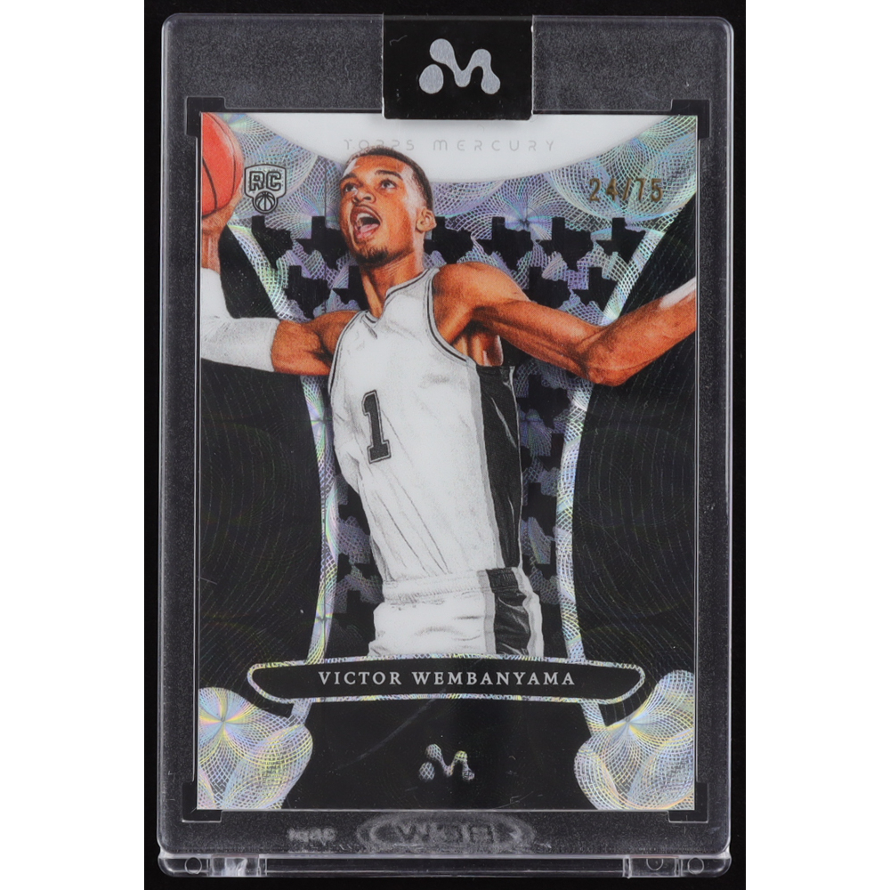 Victor Wembanyama 2023-24 Topps Mercury Texas Kaleidoscope Refractors #3 RC #24/75 at PristineAuction.com