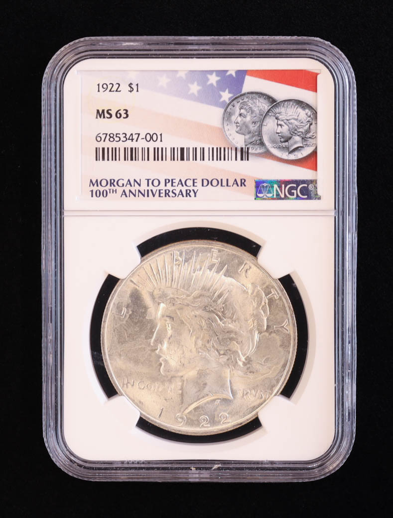 1922 Peace Silver Dollar (NGC MS63) at PristineAuction.com 1922 Peace Silver Dollar (NGC MS63) at PristineAuction.com