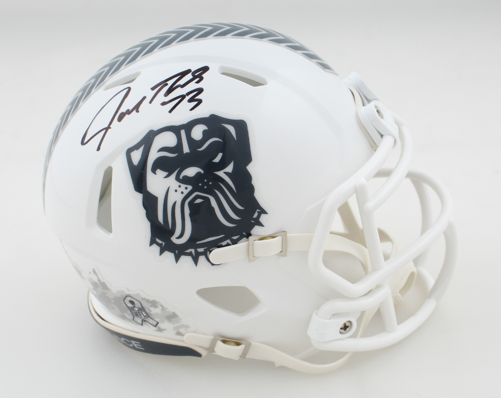 Joe Thomas Signed Browns 2024 Salute To Service Speed Mini Helmet (Schwartz) at PristineAuction.com Joe Thomas Signed Browns 2024 Salute To Service Speed Mini Helmet (Schwartz) at PristineAuction.com