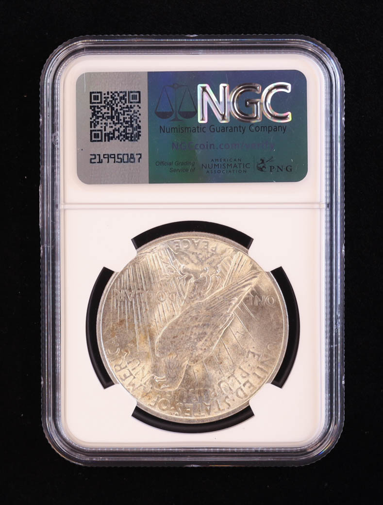 1922 Peace Silver Dollar (NGC Brilliant Uncirculated) at PristineAuction.com 1922 Peace Silver Dollar (NGC Brilliant Uncirculated) at PristineAuction.com