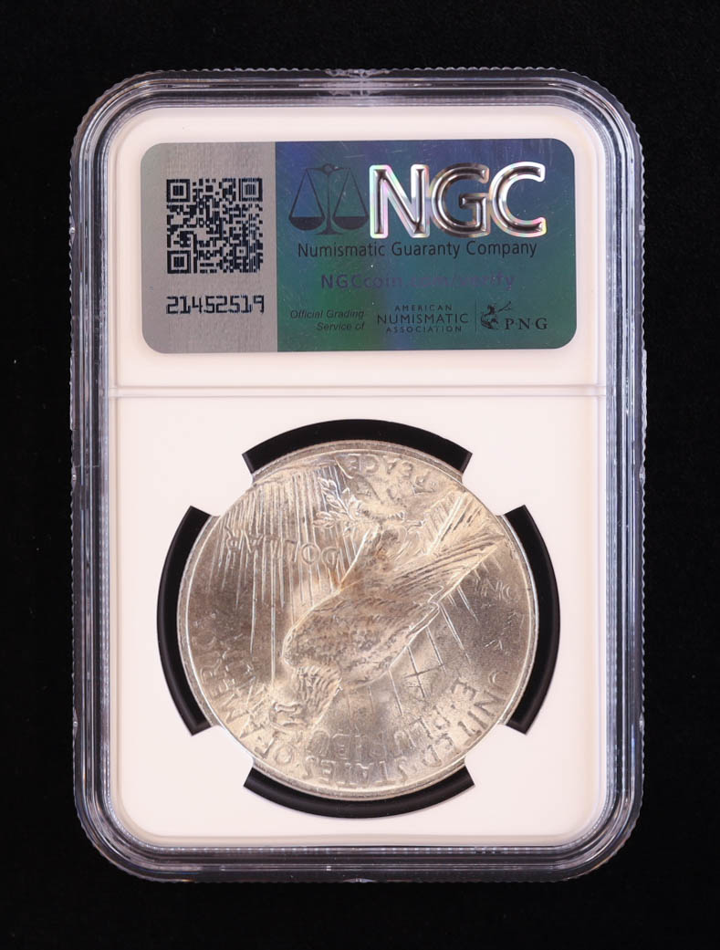 1922 Peace Silver Dollar (NGC Brilliant Uncirculated) at PristineAuction.com 1922 Peace Silver Dollar (NGC Brilliant Uncirculated) at PristineAuction.com