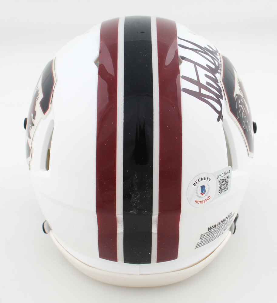 Sterling Sharpe Signed Gamecocks Speed Mini Helmet (Beckett) at PristineAuction.com Sterling Sharpe Signed Gamecocks Speed Mini Helmet (Beckett) at PristineAuction.com