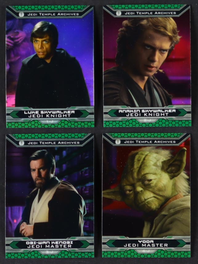 2015 Topps Chrome Star Wars Perspectives Jedi vs. Sith Complete Refractor Set of (100) Cards with Yoda #4J, Obi-Wan Kenobi #3J, Anakin Skywalker #2J, Luke Skywalker #1J at PristineAuction.com 2015 Topps Chrome Star Wars Perspectives Jedi vs. Sith Complete Refractor Set of (100) Cards with Yoda #4J, Obi-Wan Kenobi #3J, Anakin Skywalker #2J, Luke Skywalker #1J at PristineAuction.com