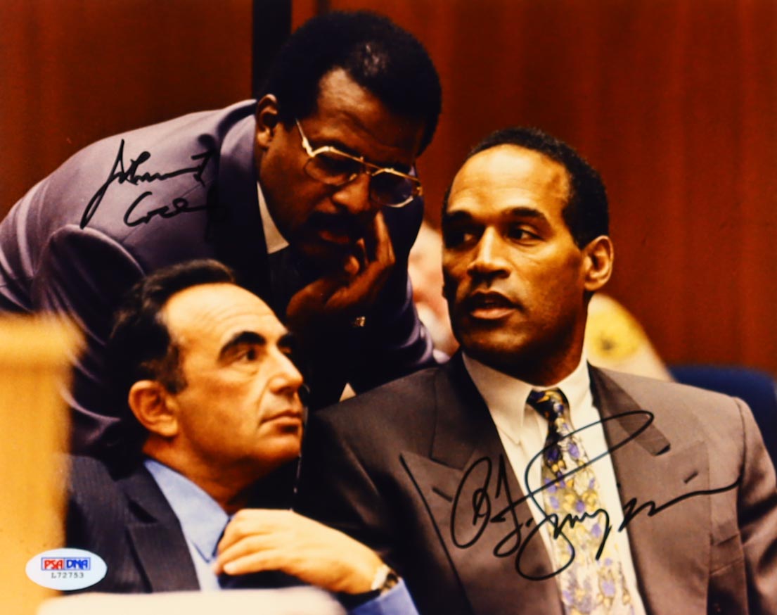 O.J. Simpson & Johnny Cochran Signed 8x10 Photo (PSA ) at PristineAuction.com O.J. Simpson & Johnny Cochran Signed 8x10 Photo (PSA ) at PristineAuction.com