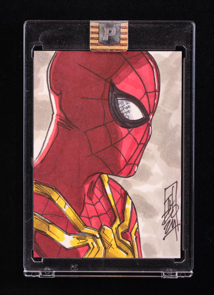 Spider-Man (Holland) | Marvel | Original Art Sketch Card by Tom Hodges (1/1 Original Art) at PristineAuction.com Spider-Man (Holland) | Marvel | Original Art Sketch Card by Tom Hodges (1/1 Original Art) at PristineAuction.com