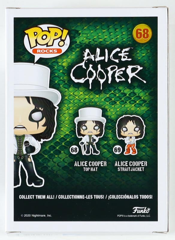Alice Cooper Signed "Alice Cooper" #68 Funko Pop! Vinyl Figure Inscribed "Schools Out!" (Beckett) at PristineAuction.com Alice Cooper Signed "Alice Cooper" #68 Funko Pop! Vinyl Figure Inscribed "Schools Out!" (Beckett) at PristineAuction.com