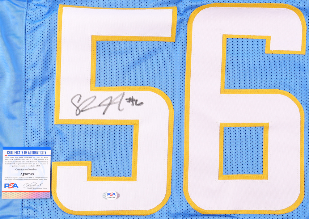 Shawne Merriman Signed Jersey (PSA) at PristineAuction.com Shawne Merriman Signed Jersey (PSA) at PristineAuction.com