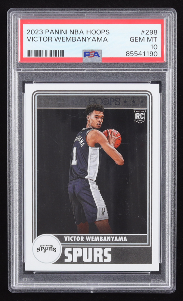 Victor Wembanyama 2023-24 Hoops #298 RC (PSA 10) at PristineAuction.com Victor Wembanyama 2023-24 Hoops #298 RC (PSA 10) at PristineAuction.com