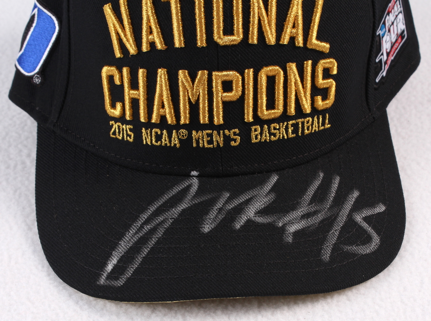 Jahlil Okafor Signed Duke 2015 NCAA National Champions Locker Room Hat (Schwartz COA) at PristineAuction.com Jahlil Okafor Signed Duke 2015 NCAA National Champions Locker Room Hat (Schwartz COA) at PristineAuction.com