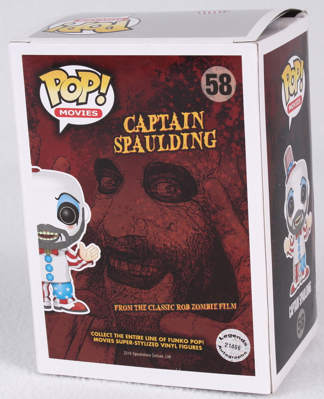Sid Haig Signed "Captain Spaulding" Funko Pop Vinyl Figure Inscribed "Captain Spaulding" (Legends COA) at PristineAuction.com Sid Haig Signed "Captain Spaulding" Funko Pop Vinyl Figure Inscribed "Captain Spaulding" (Legends COA) at PristineAuction.com