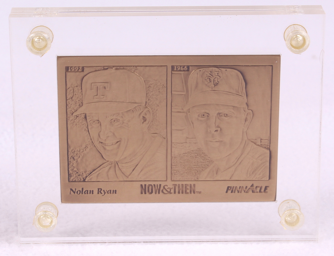 Nolan Ryan LE 1993 Pinnacle #290 Solid Bronze Baseball Card from Highland Mint with Display Case & Original Packaging at PristineAuction.com Nolan Ryan LE 1993 Pinnacle #290 Solid Bronze Baseball Card from Highland Mint with Display Case & Original Packaging at PristineAuction.com