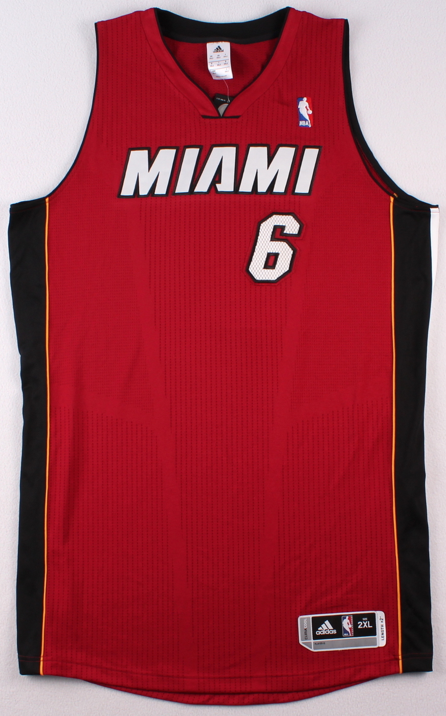 LeBron James Signed Miami Heat Authentic Adidas Alternate Jersey Inscribed "2x NBA Champs" (UDA COA) at PristineAuction.com LeBron James Signed Miami Heat Authentic Adidas Alternate Jersey Inscribed "2x NBA Champs" (UDA COA) at PristineAuction.com