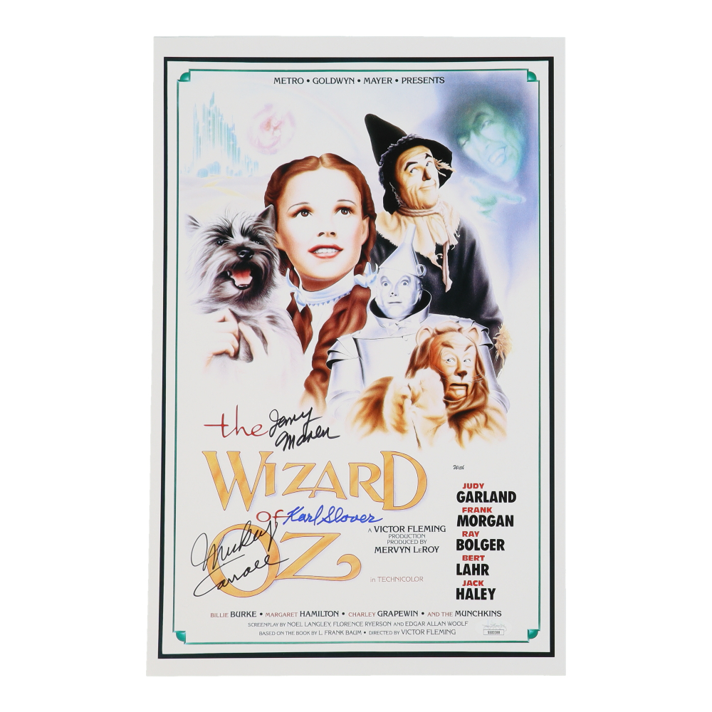 Mickey Carroll, Karl Slover & Jerry Maren Signed "The Wizard of Oz" 11x17 Photo (JSA) at PristineAuction.com Mickey Carroll, Karl Slover & Jerry Maren Signed "The Wizard of Oz" 11x17 Photo (JSA) at PristineAuction.com