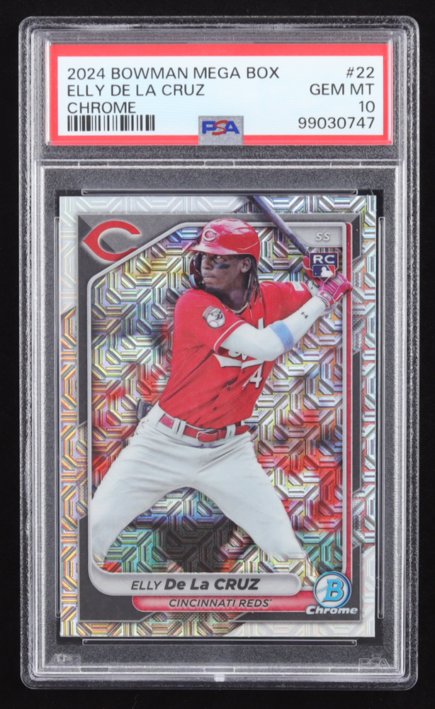 Elly De La Cruz 2024 Bowman Chrome Bowman Mega Box #22 RC (PSA 10) at PristineAuction.com Elly De La Cruz 2024 Bowman Chrome Bowman Mega Box #22 RC (PSA 10) at PristineAuction.com