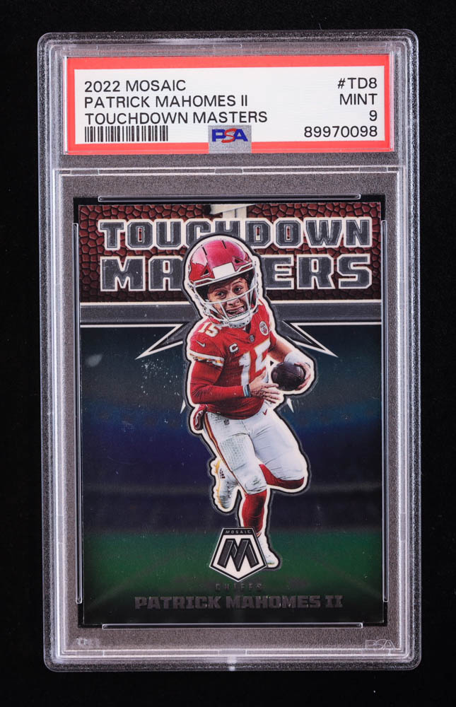 Patrick Mahomes II 2022 Panini Mosaic Touchdown Masters #8 (PSA 9) at PristineAuction.com Patrick Mahomes II 2022 Panini Mosaic Touchdown Masters #8 (PSA 9) at PristineAuction.com