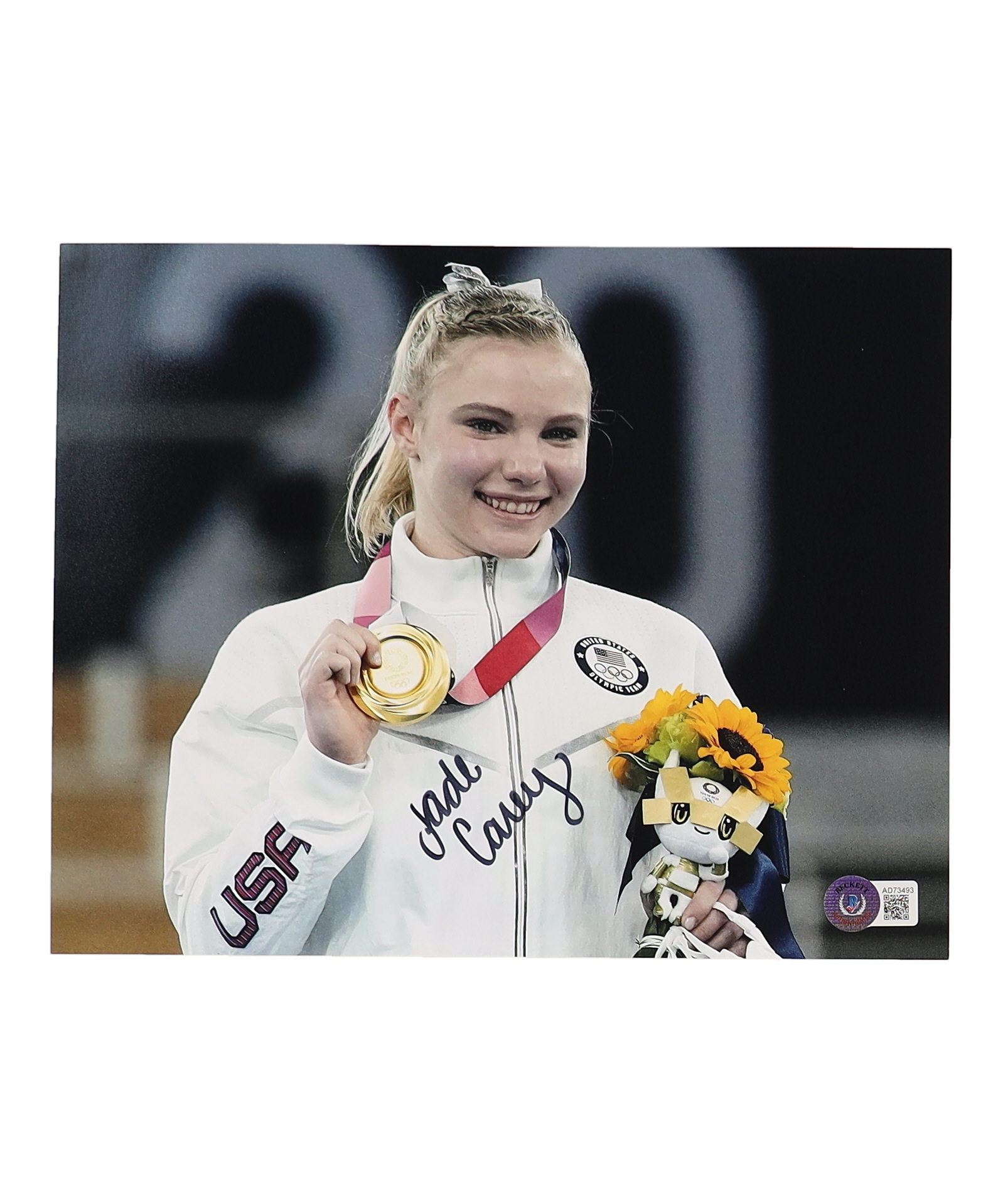 Jade Carey Signed 8x10 Photo (Beckett) at PristineAuction.com Jade Carey Signed 8x10 Photo (Beckett) at PristineAuction.com