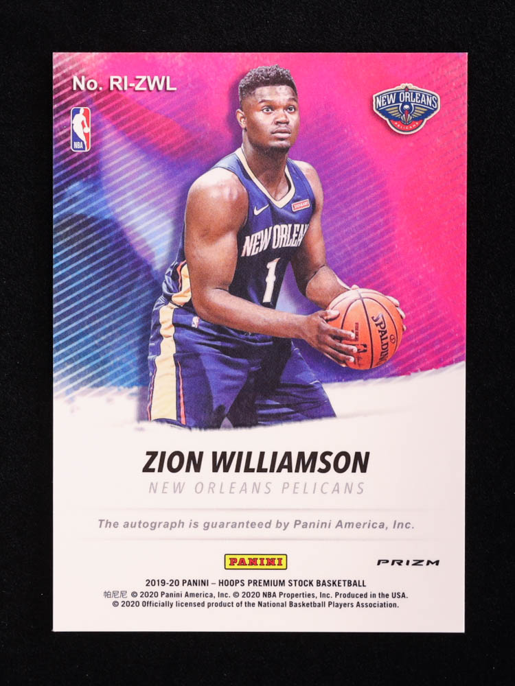 Zion Williamson 2019-20 Hoops Premium Stock Rookie Ink #6 RC at PristineAuction.com Zion Williamson 2019-20 Hoops Premium Stock Rookie Ink #6 RC at PristineAuction.com