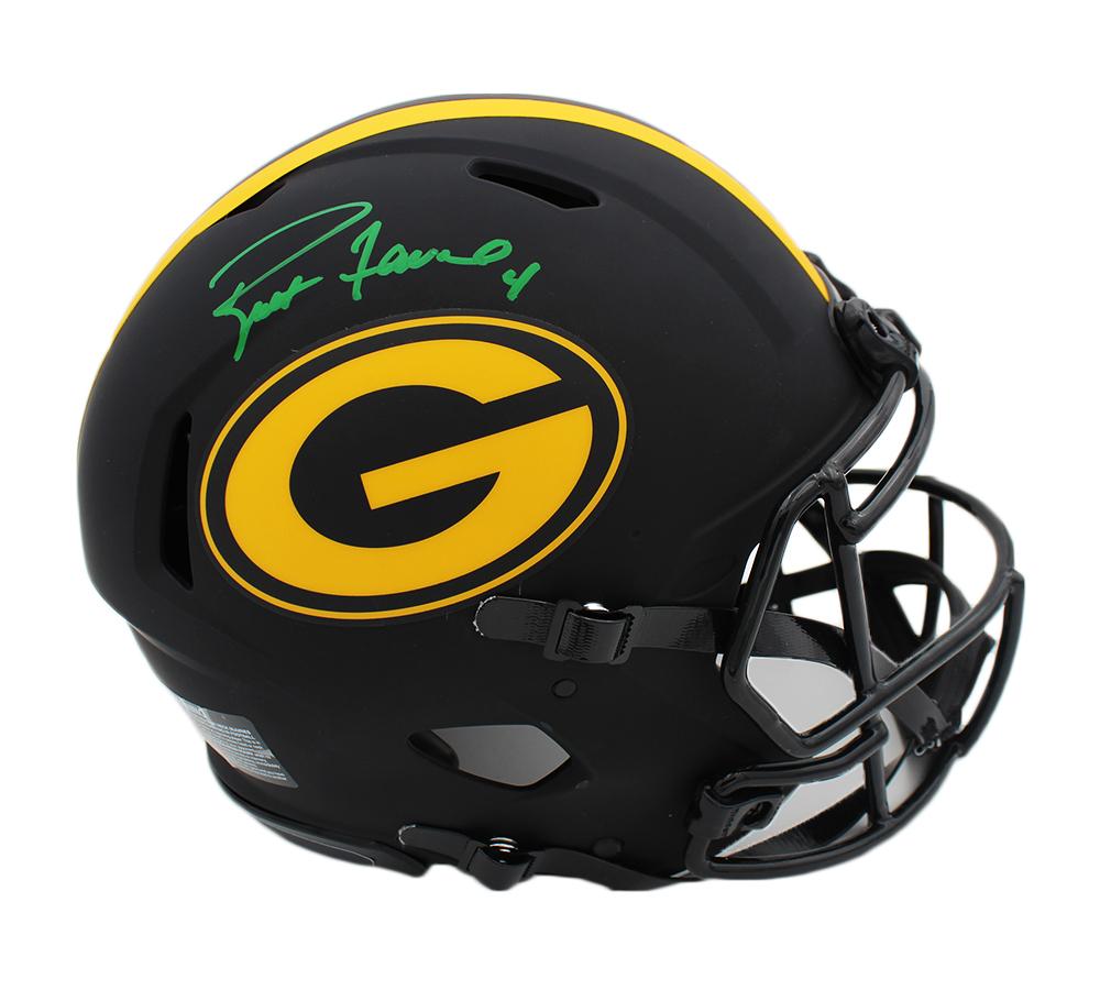 Brett Favre Signed Packers Full-Size Authentic On-Field Eclipse Alternate Speed Helmet (Radtke) at PristineAuction.com Brett Favre Signed Packers Full-Size Authentic On-Field Eclipse Alternate Speed Helmet (Radtke) at PristineAuction.com
