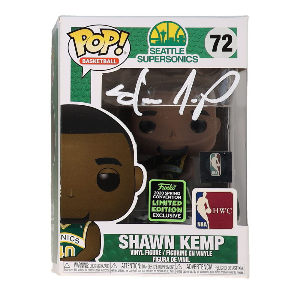 Shawn Kemp Signed "SuperSonics" #72 Funko Pop! Vinyl Figure (Beckett) at PristineAuction.com