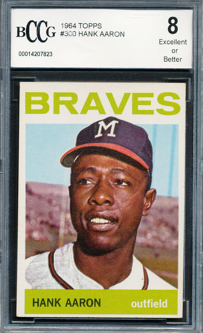 Hank Aaron 1964 Topps #300 (BCCG 8) at PristineAuction.com Hank Aaron 1964 Topps #300 (BCCG 8) at PristineAuction.com