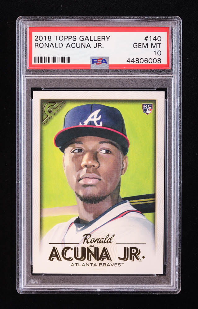 Ronald Acuna Jr. 2018 Topps Gallery #140 RC (PSA 10) at PristineAuction.com Ronald Acuna Jr. 2018 Topps Gallery #140 RC (PSA 10) at PristineAuction.com