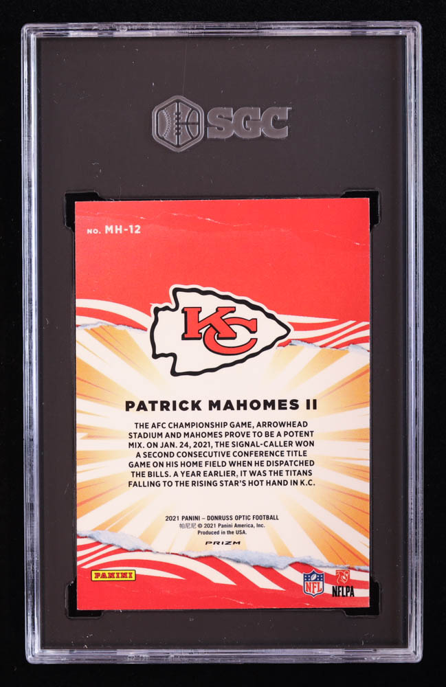 Patrick Mahomes II 2021 Donruss Optic My House #12 (SGC 10) at PristineAuction.com Patrick Mahomes II 2021 Donruss Optic My House #12 (SGC 10) at PristineAuction.com