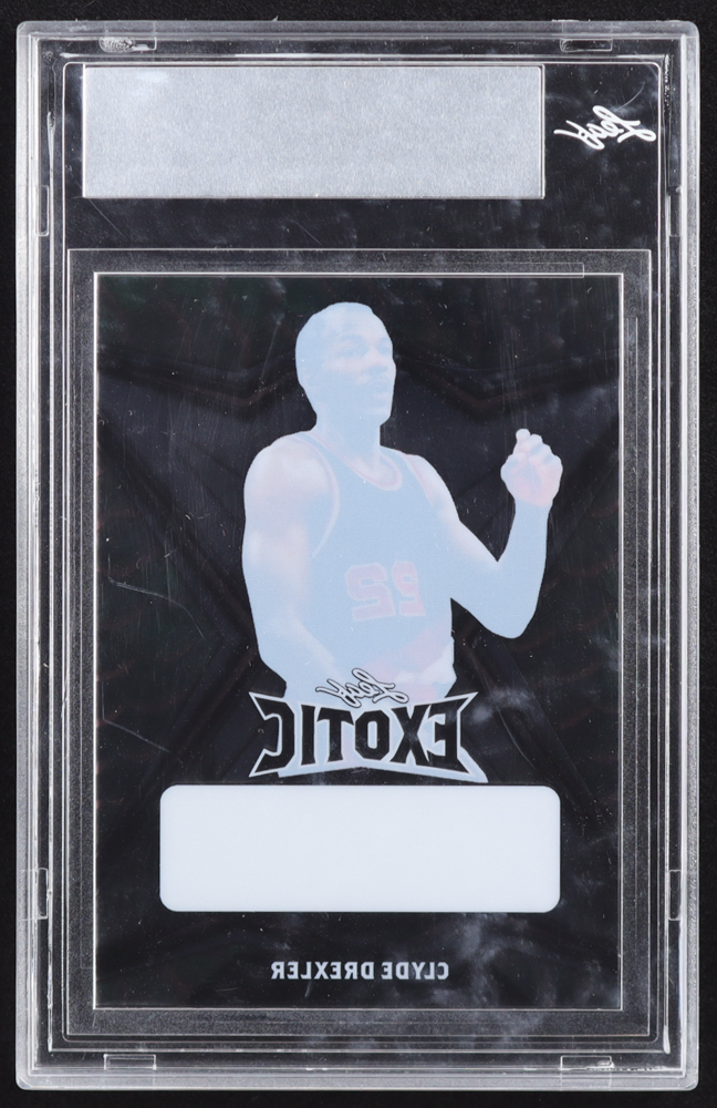 Clyde Drexler 2022 Leaf Exotic Clear Fish Pre-Production Proof #1/1 (Leaf) at PristineAuction.com Clyde Drexler 2022 Leaf Exotic Clear Fish Pre-Production Proof #1/1 (Leaf) at PristineAuction.com