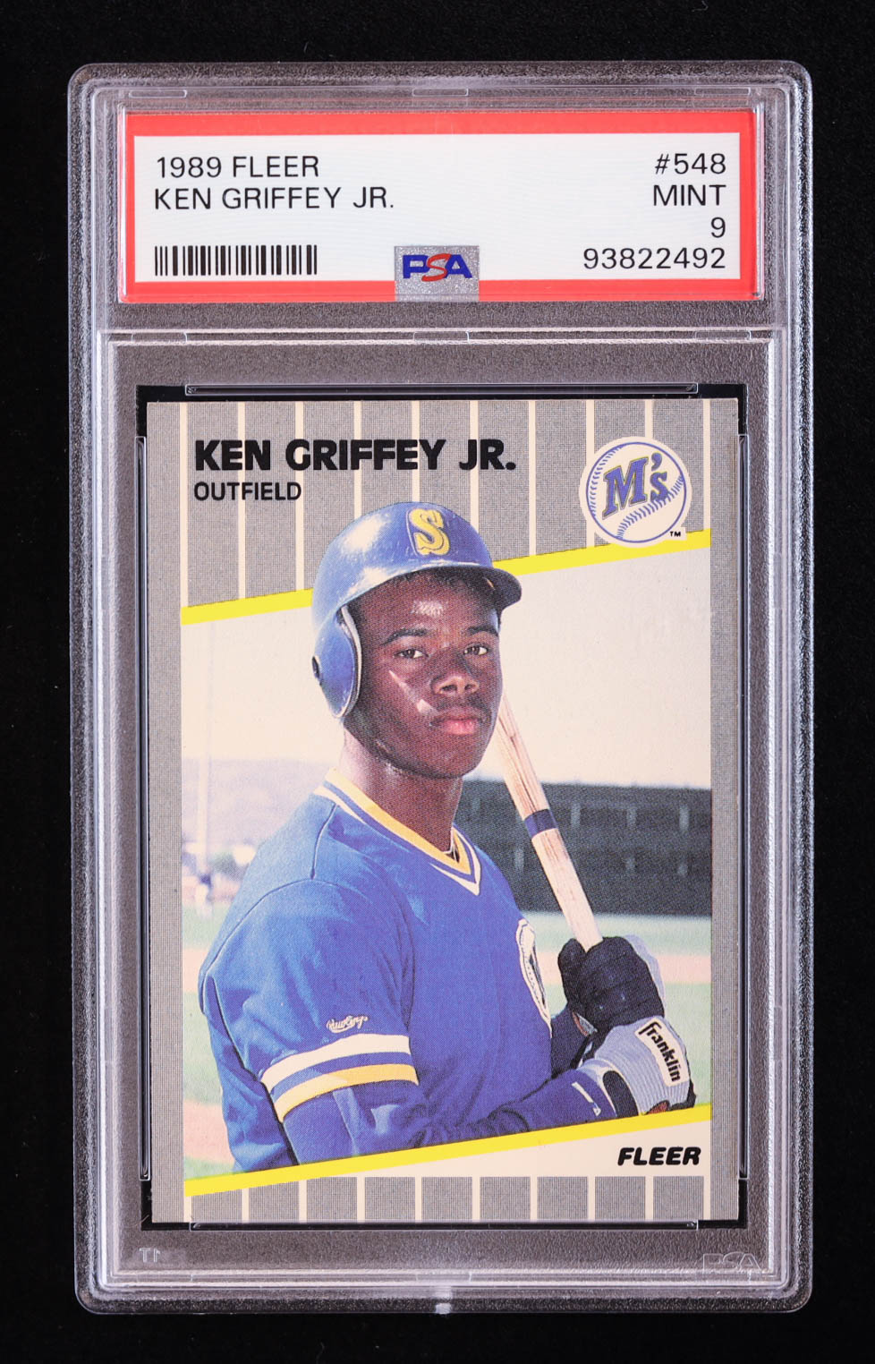 Ken Griffey Jr. 1989 Fleer #548 RC (PSA 9) at PristineAuction.com Ken Griffey Jr. 1989 Fleer #548 RC (PSA 9) at PristineAuction.com
