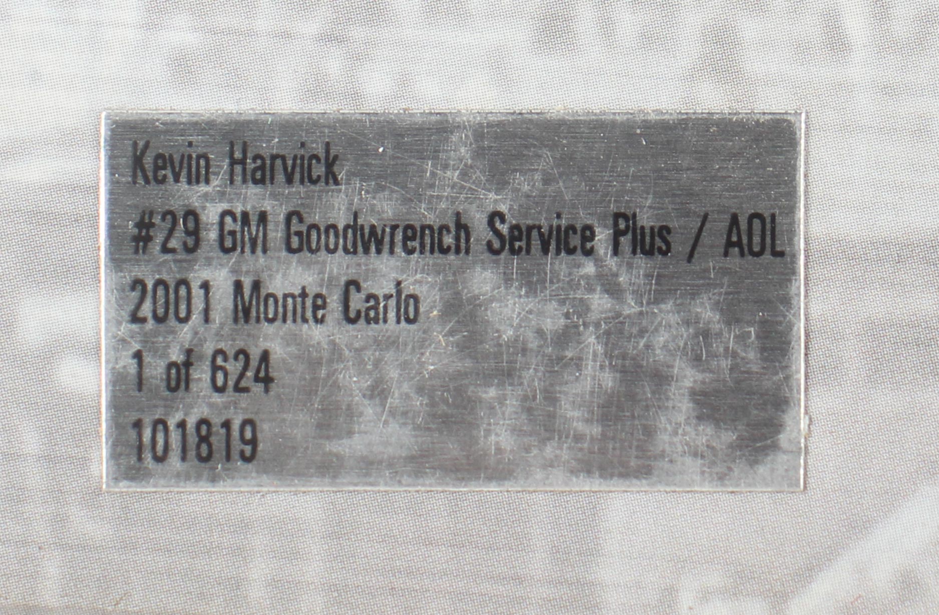Kevin Harvick #29 GM Goodwrench Service Plus / AOL 2001 Monte Carlo - 1:24 Die-Cast Car at PristineAuction.com Kevin Harvick #29 GM Goodwrench Service Plus / AOL 2001 Monte Carlo - 1:24 Die-Cast Car at PristineAuction.com