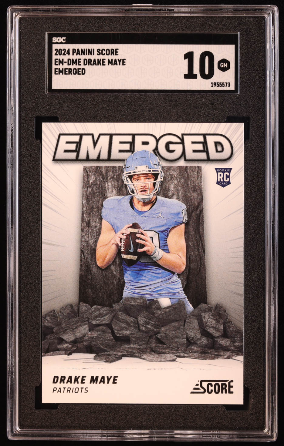 Drake Maye 2024 Score Emerged #12 RC (SGC 10) at PristineAuction.com Drake Maye 2024 Score Emerged #12 RC (SGC 10) at PristineAuction.com