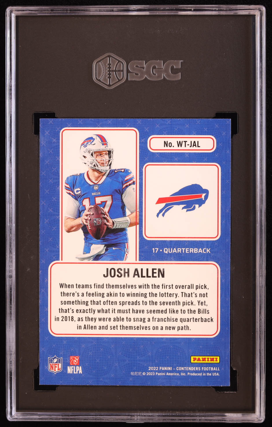 Josh Allen 2022 Panini Contenders Winning Ticket Emerald #1 (SGC 10) at PristineAuction.com Josh Allen 2022 Panini Contenders Winning Ticket Emerald #1 (SGC 10) at PristineAuction.com