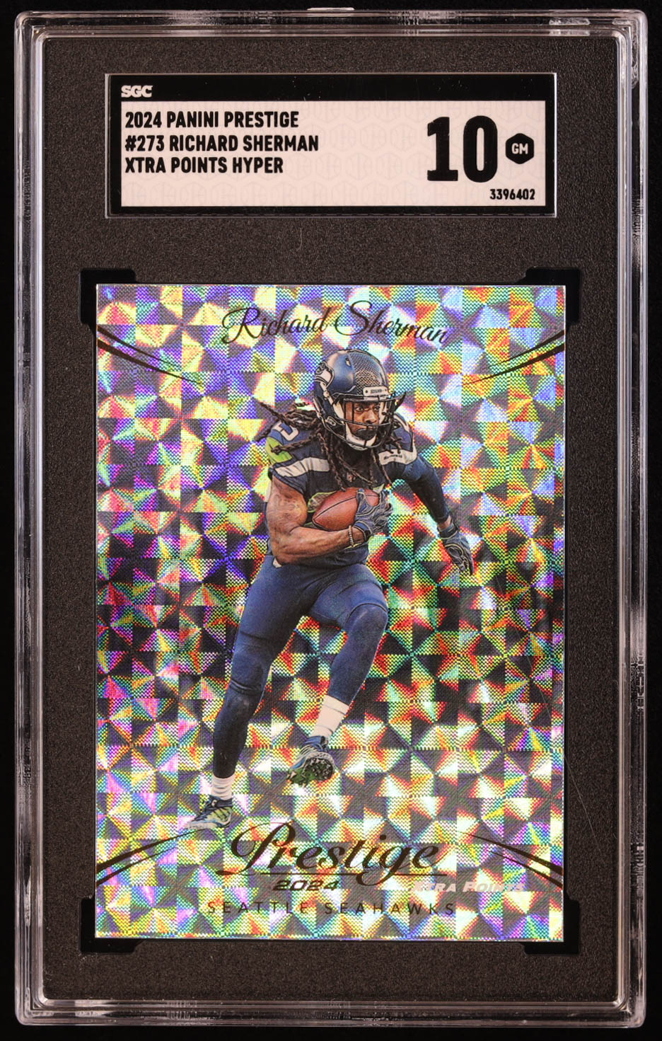 Richard Sherman 2024 Prestige Xtra Points Hyper #273 (SGC 10) at PristineAuction.com Richard Sherman 2024 Prestige Xtra Points Hyper #273 (SGC 10) at PristineAuction.com