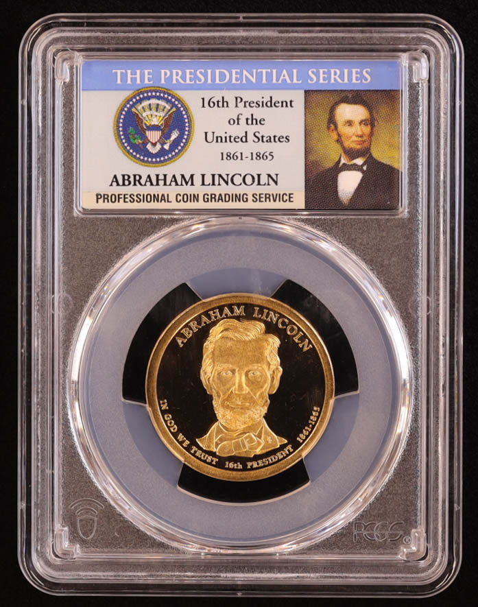2010-S U.S. Presidential Proof $1 Coin - Abraham Lincoln 16th President (PCGS PR69DCAM) at PristineAuction.com 2010-S U.S. Presidential Proof $1 Coin - Abraham Lincoln 16th President (PCGS PR69DCAM) at PristineAuction.com