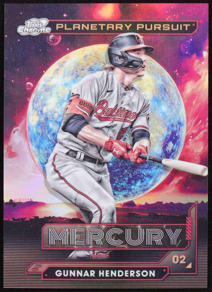 Gunnar Henderson 2024 Topps Cosmic Chrome Planetary Pursuit Mercury #PPM2 RC at PristineAuction.com Gunnar Henderson 2024 Topps Cosmic Chrome Planetary Pursuit Mercury #PPM2 RC at PristineAuction.com