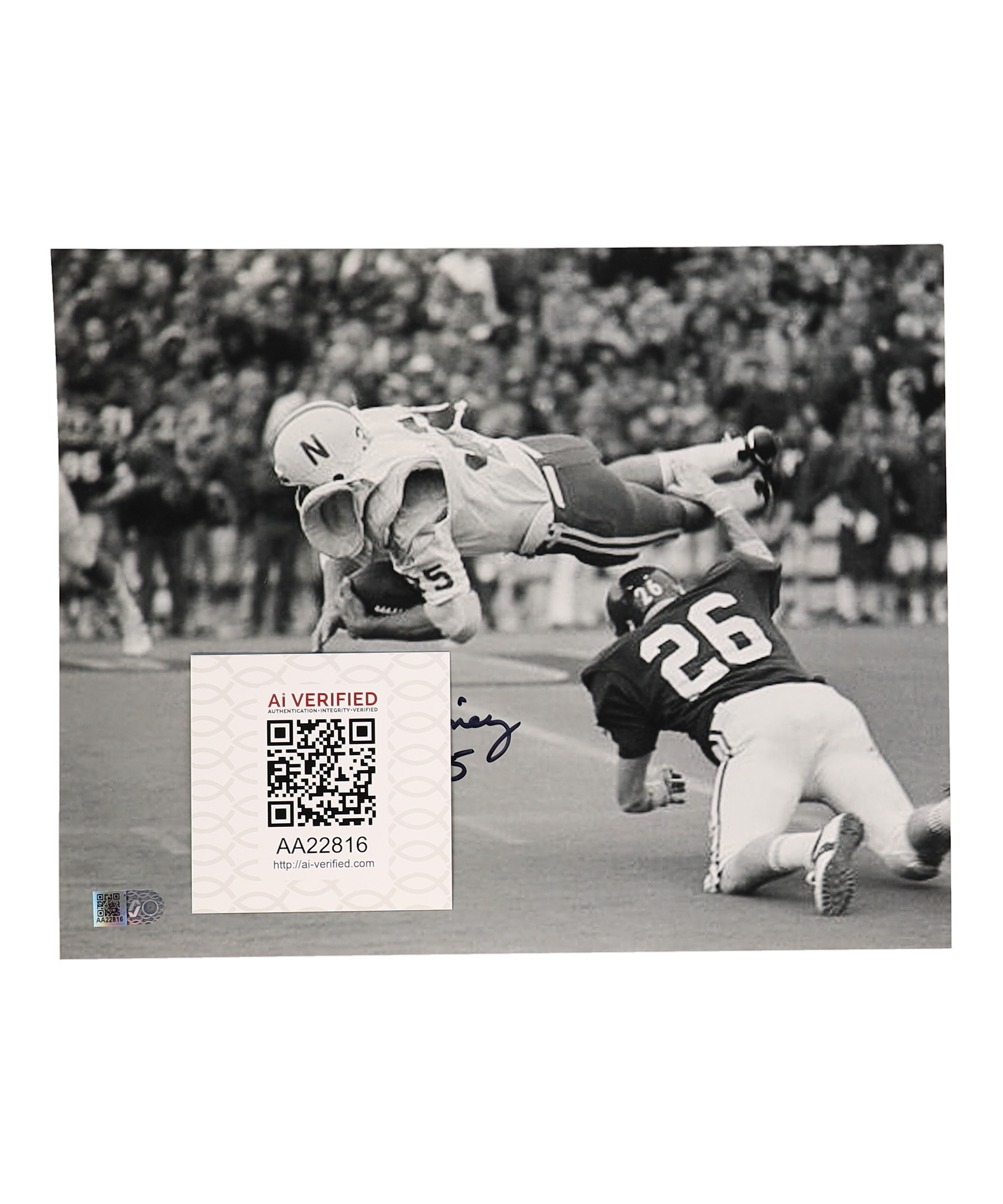 Jeff Kinney Signed Nebraska Cornhuskers 8x10 Photo (AIV) at PristineAuction.com Jeff Kinney Signed Nebraska Cornhuskers 8x10 Photo (AIV) at PristineAuction.com
