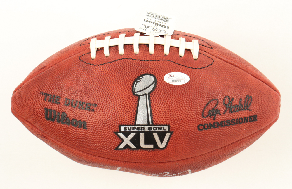 Aaron Rodgers Signed Super Bowl XLV Logo "The Duke" NFL Football (JSA) at PristineAuction.com Aaron Rodgers Signed Super Bowl XLV Logo "The Duke" NFL Football (JSA) at PristineAuction.com