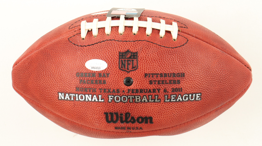 Aaron Rodgers Signed Super Bowl XLV Logo "The Duke" NFL Football (JSA) at PristineAuction.com Aaron Rodgers Signed Super Bowl XLV Logo "The Duke" NFL Football (JSA) at PristineAuction.com
