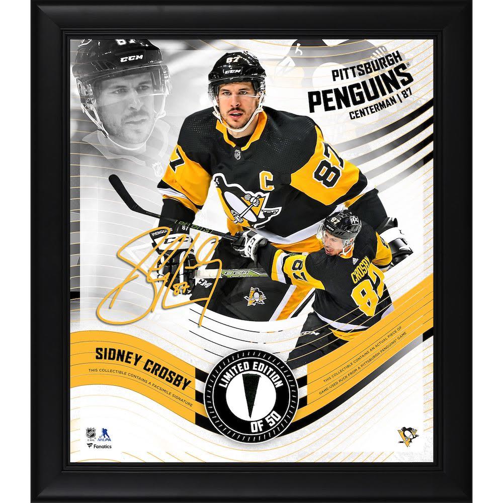 Sidney Crosby Penguins LE Custom Framed Display with Piece of Game-Used Puck at PristineAuction.com Sidney Crosby Penguins LE Custom Framed Display with Piece of Game-Used Puck at PristineAuction.com