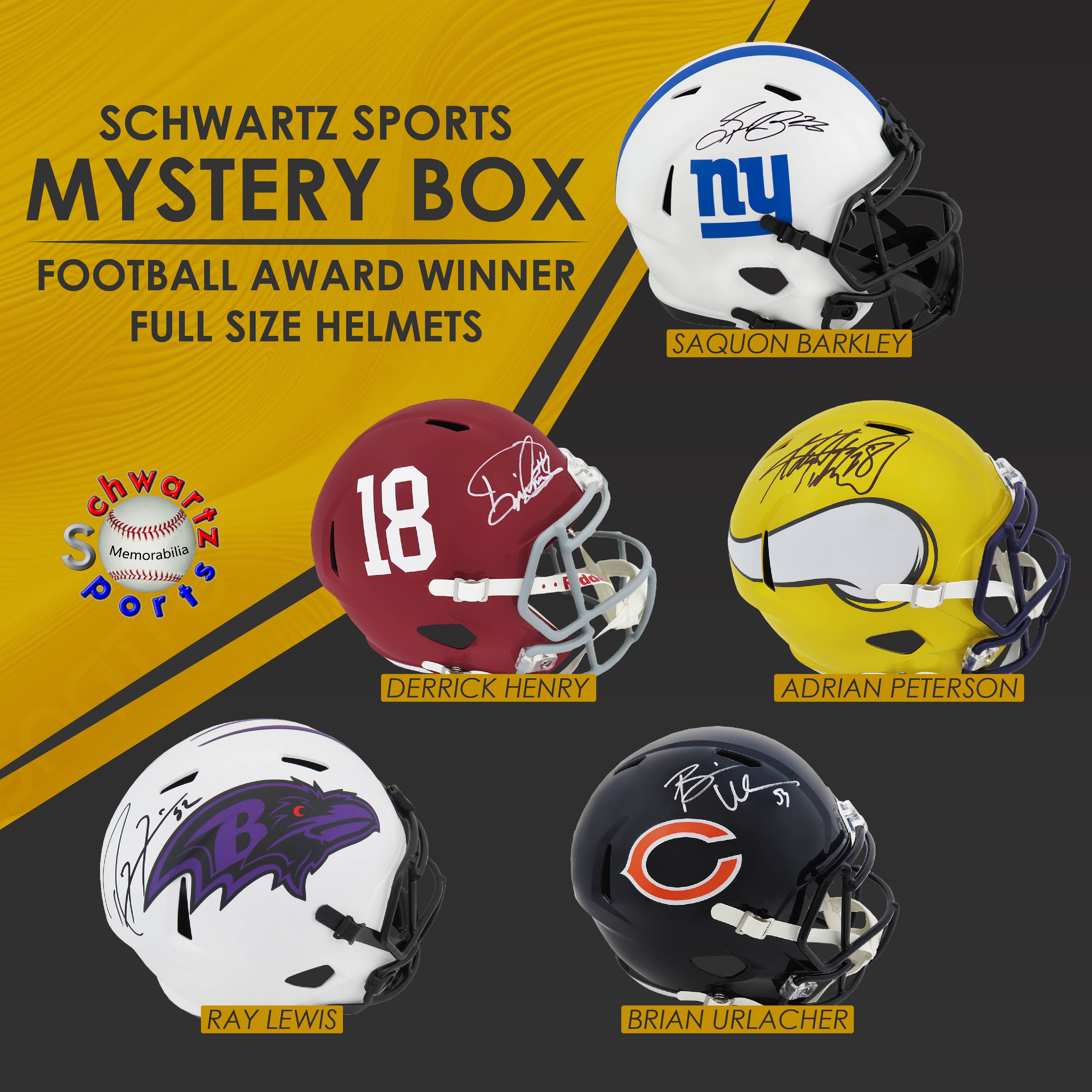 Football AWARD WINNER Signed Full Size Helmet Mystery Box Series 15 (Limited to 100) – Schwartz Sports at PristineAuction.com Football AWARD WINNER Signed Full Size Helmet Mystery Box Series 15 (Limited to 100) – Schwartz Sports at PristineAuction.com