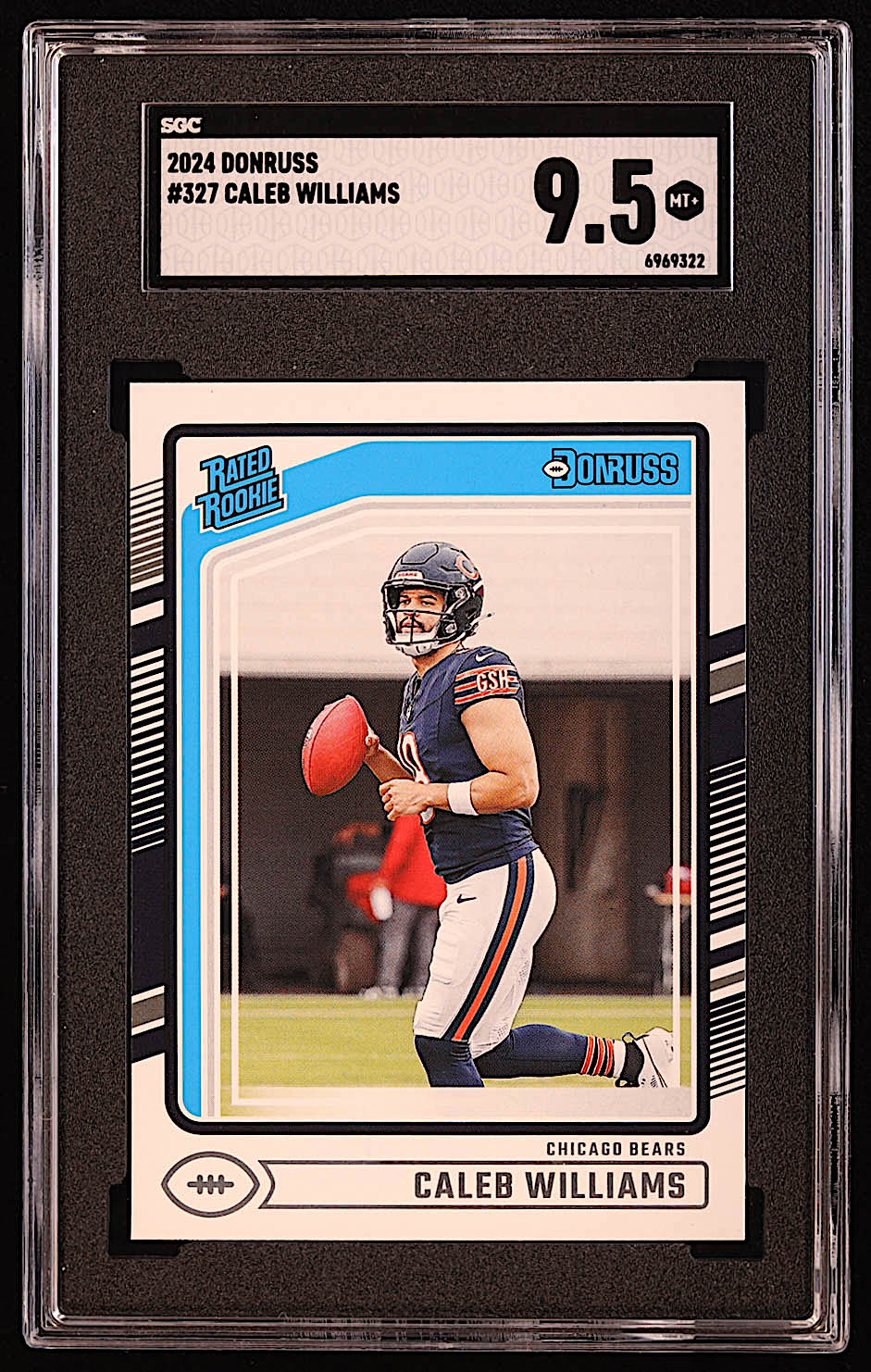 Caleb Williams 2024 Donruss #327 RR RC (SGC 9.5) at PristineAuction.com Caleb Williams 2024 Donruss #327 RR RC (SGC 9.5) at PristineAuction.com